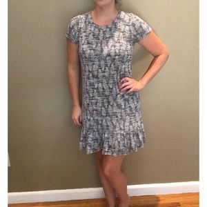 Feather printed dress